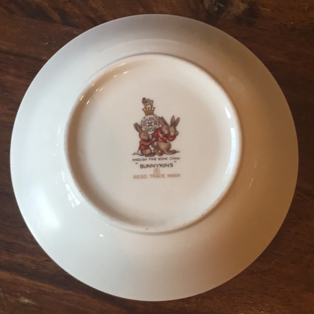 3 Vintage Royal Doulton Bunnykins Child Place Setting Set from 80s 1980s